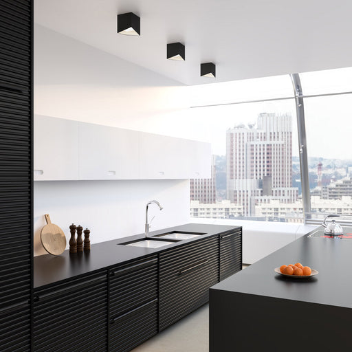 Cubix LED Flush Mount Ceiling Light in kitchen.