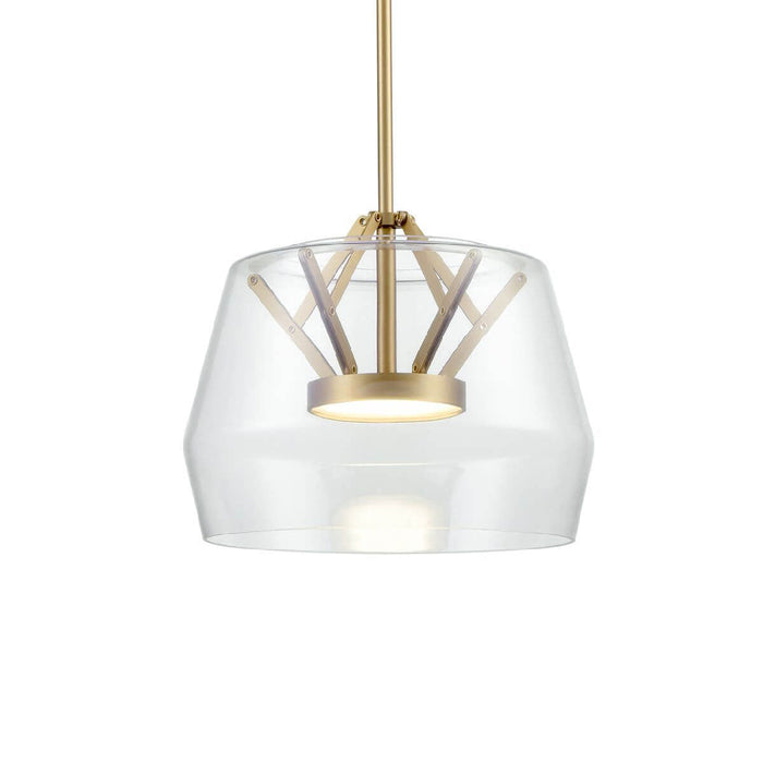 Deco LED Pendant Light in Brushed Gold (Small).