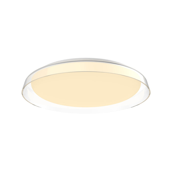 Hampton LED Flush Mount Ceiling Light in Clear (Small).