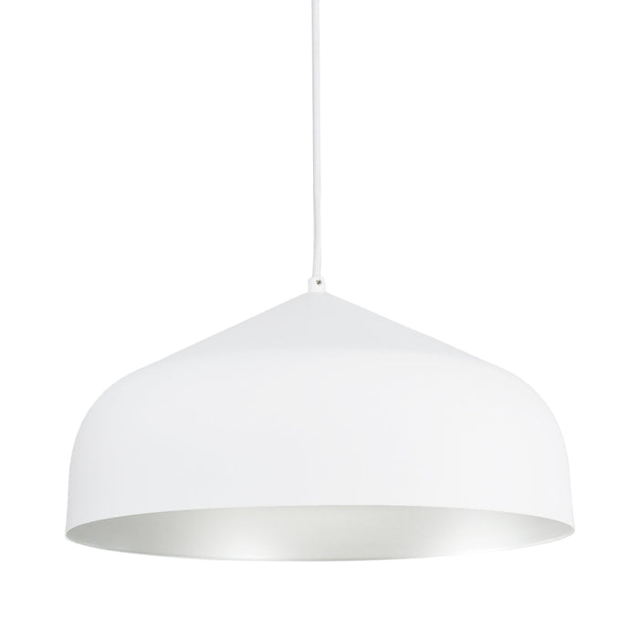 Helena Pendant Light in White/Silver (Large).