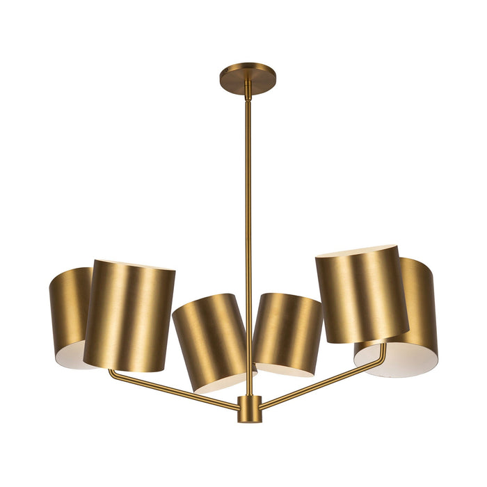 Keiko Chandelier in Brushed Gold.