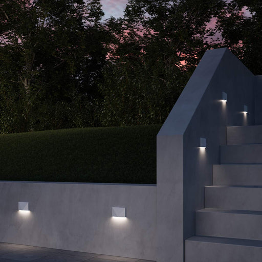 Lio Outdoor LED Step Light in Outside Area.