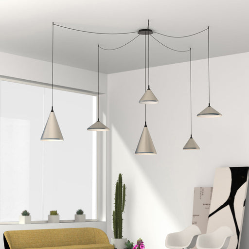 Marquee Multi-Pendant Light Canopy in living room.