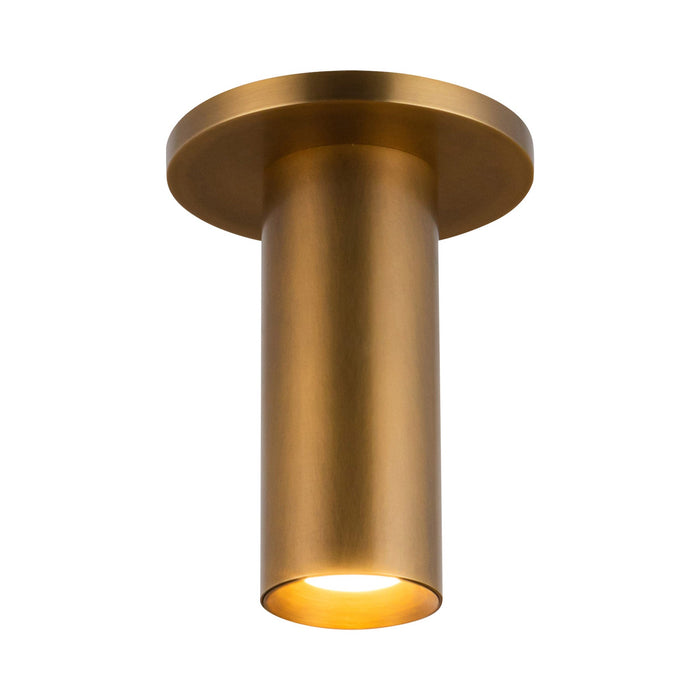 Mason LED Semi-Flush Mount Ceiling Light in Vintage Brass.