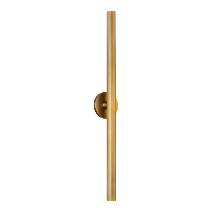 Mason LED Wall Light in Vintage Brass (32-Inch).