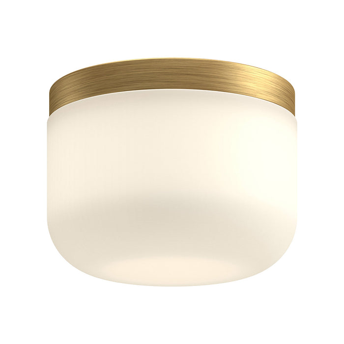 Mel LED Flush Mount Ceiling Light in Brushed Gold.