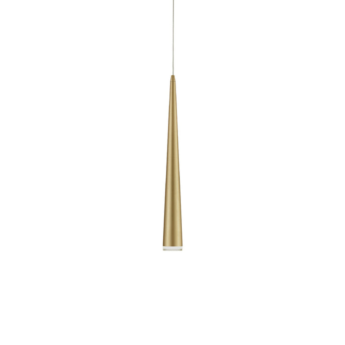 Mina LED Pendant Light in Brushed Gold (24-Inch).