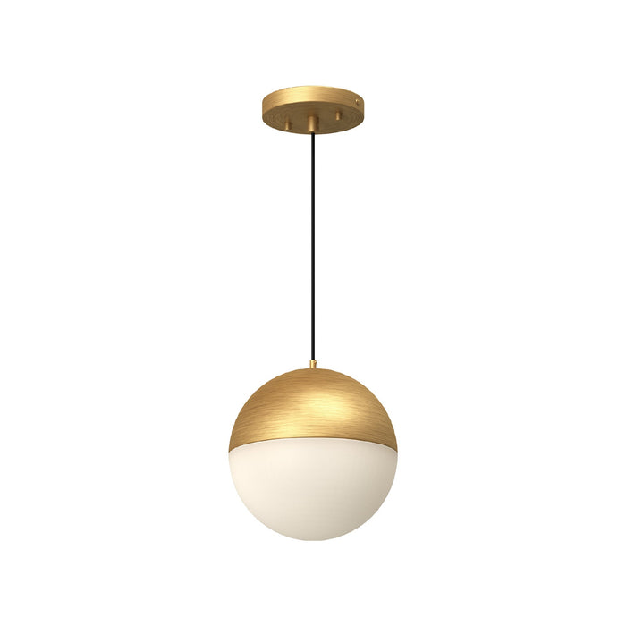 Monae LED Pendant Light in Brushed Gold (Medium).