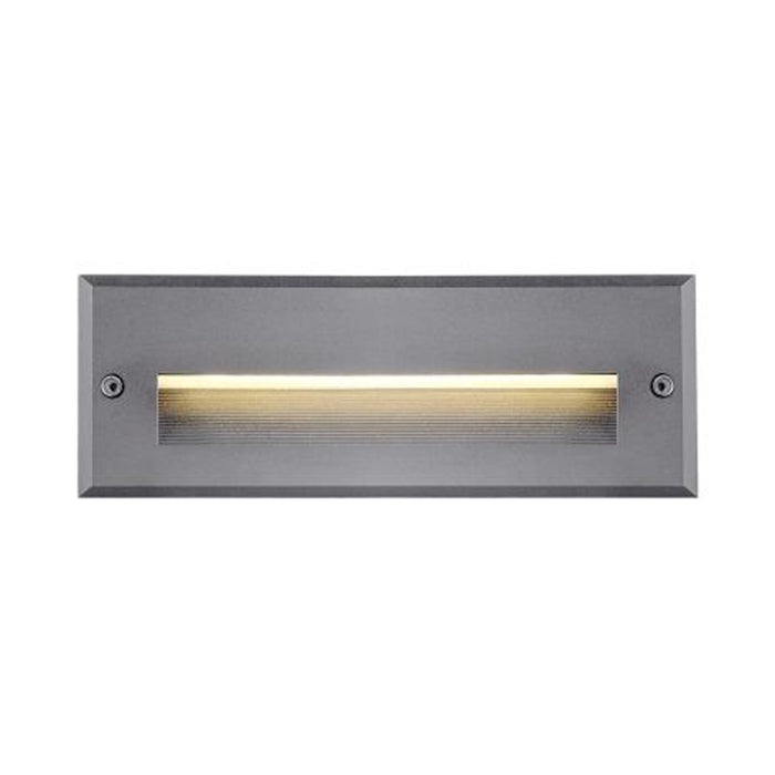 Newport Outdoor LED Recessed Wall Light in Small/Wide Horizontal/Grey.