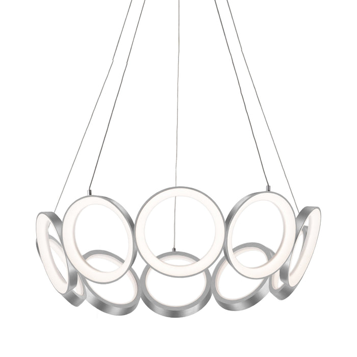 Oros LED Chandelier in Antique Silver (Large).
