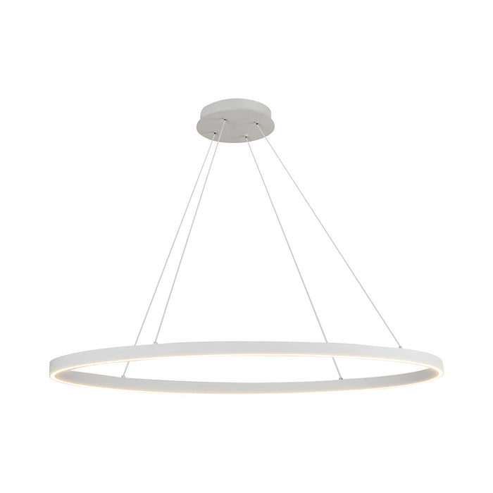 Ovale LED Linear Pendant Light in White (Small).