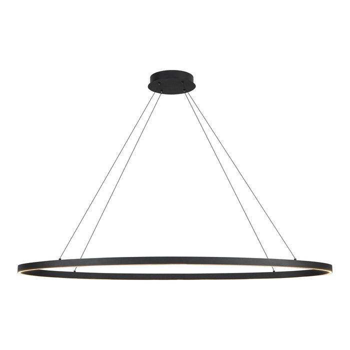 Ovale LED Linear Pendant Light in Black (Large).