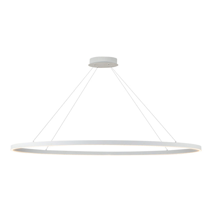 Ovale LED Linear Pendant Light in White (Large).