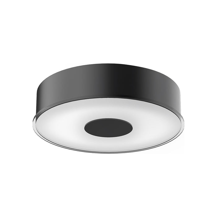 Parker LED Flush Mount Ceiling Light in Black (9.75-Inch).