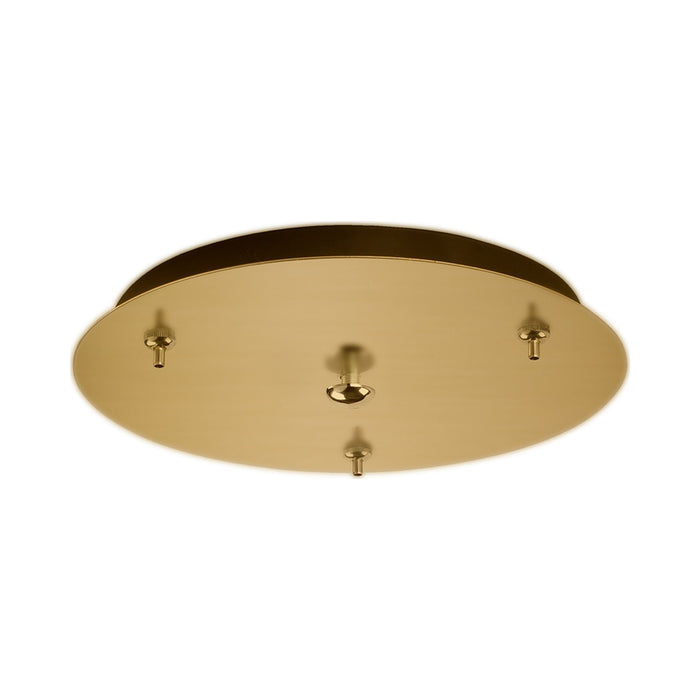 Pendant Light Canopy in Brushed Gold (Round/3-Head).