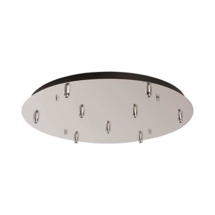 Pendant Light Canopy in Brushed Nickel (Round/9-Head).