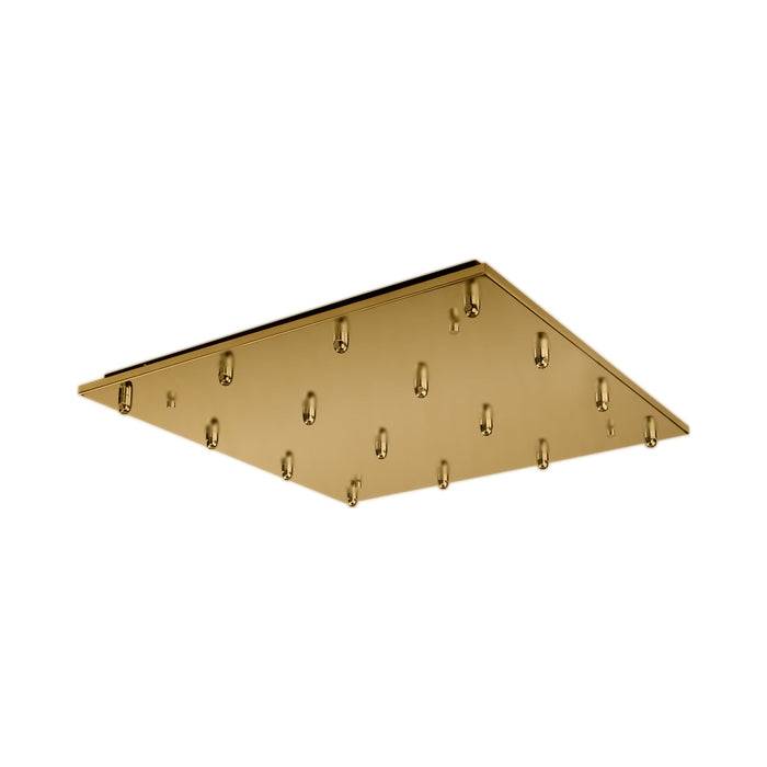 Pendant Light Canopy in Brushed Gold (Square/16-Head).