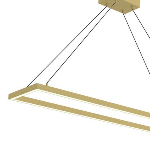 Piazza Rectangle LED Pendant Light in Detail.