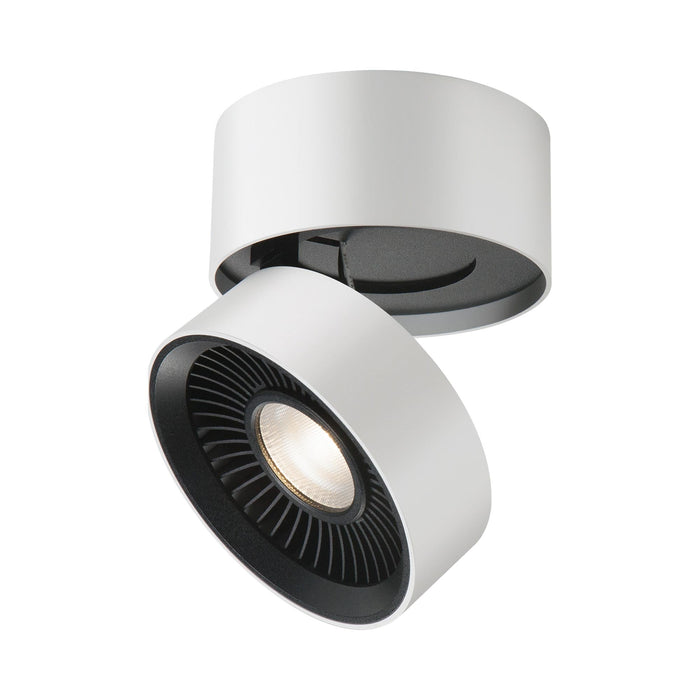 Solo LED Flush Mount Ceiling Light in White (Cylinder).
