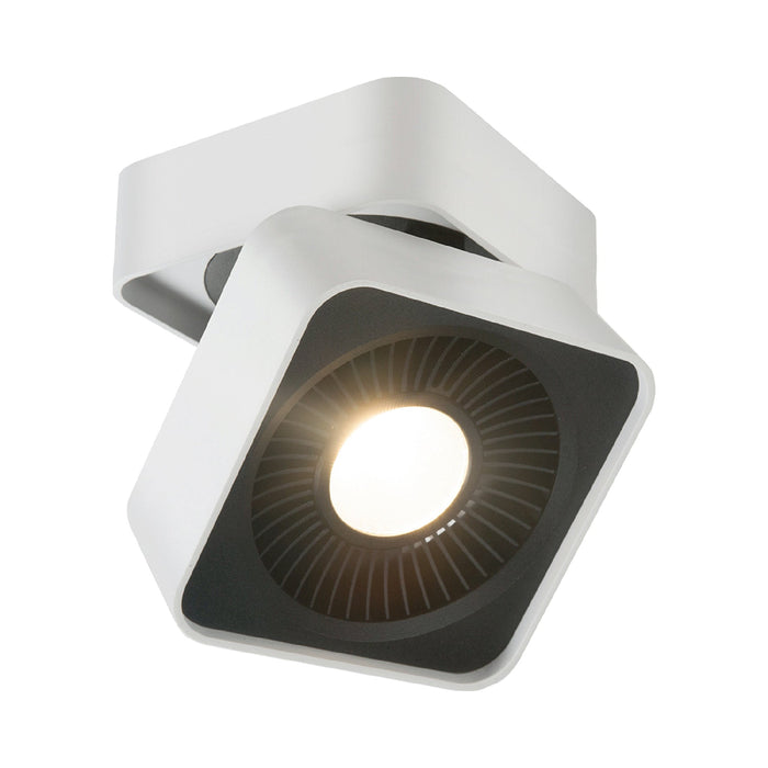 Solo LED Flush Mount Ceiling Light in White (Square).