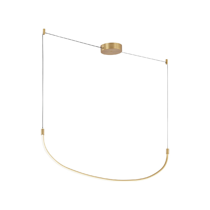 Talis LED Linear Pendant Light in Brushed Gold (36.63-Inch).