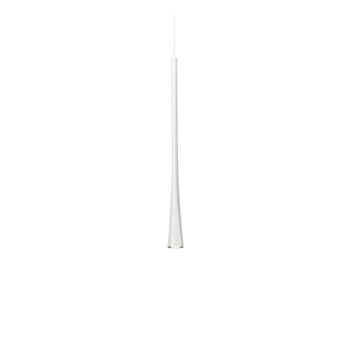 Taper LED Pendant Light in White (15.75-Inch).