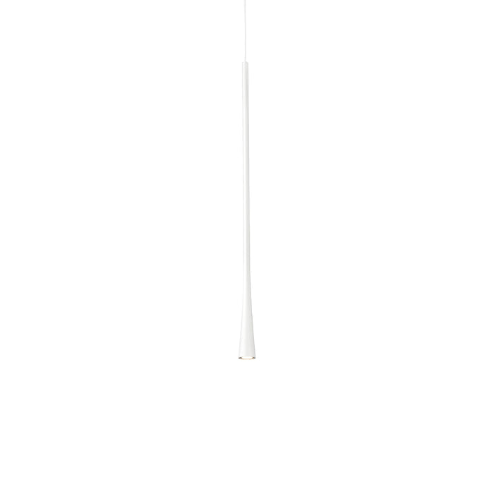 Taper LED Pendant Light in White (23.63-Inch).