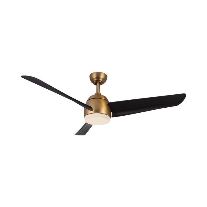 Thalia LED Ceiling Fan in Brushed Gold/Matte Black.