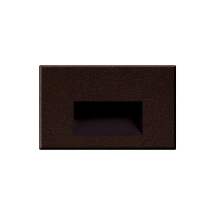 Sonic Recessed LED Step / Wall Light in Horizontal/Bronze.