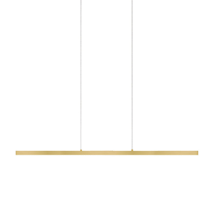 Vega LED Rectangular Pendant Light in Brushed Gold (56-Inch).