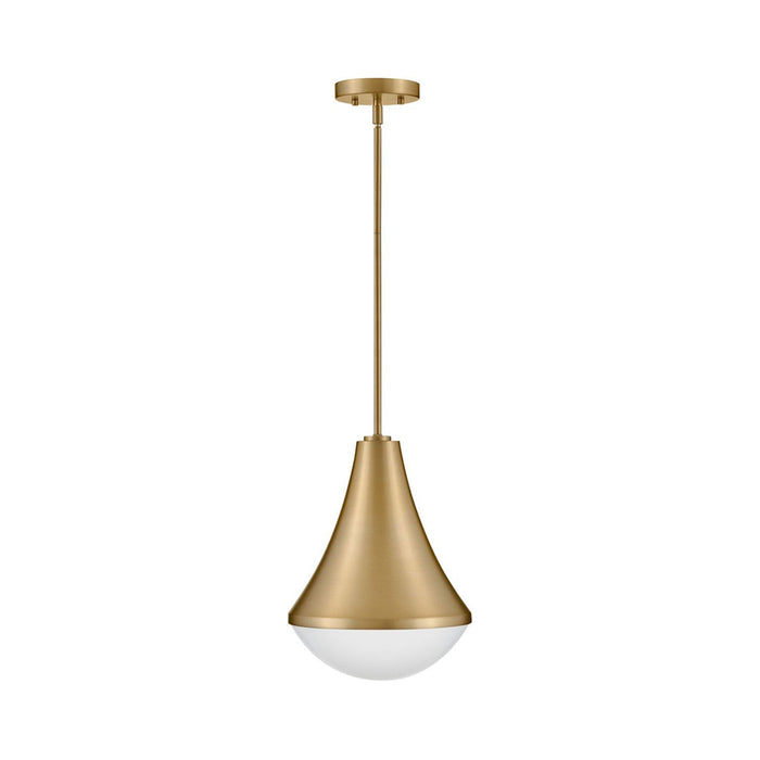 Haddie Pendant Light in Lacquered Brass.