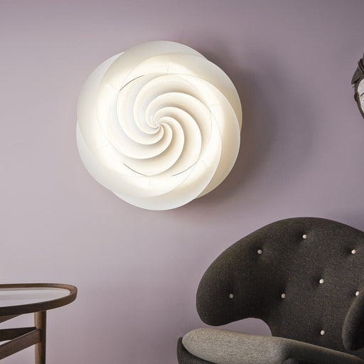 Swirl Flush Mount Ceiling Light in living room.