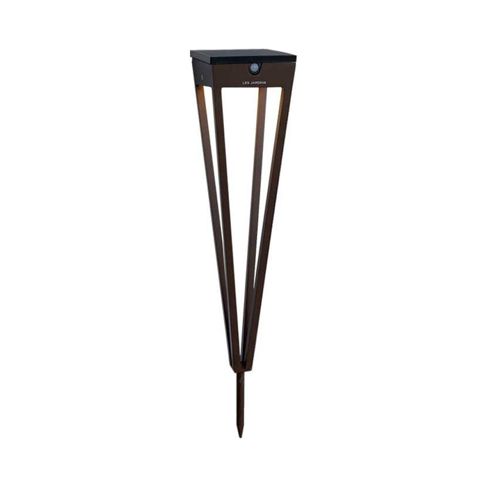 Hawi Outdoor Solar LED Torch Light in Corten.