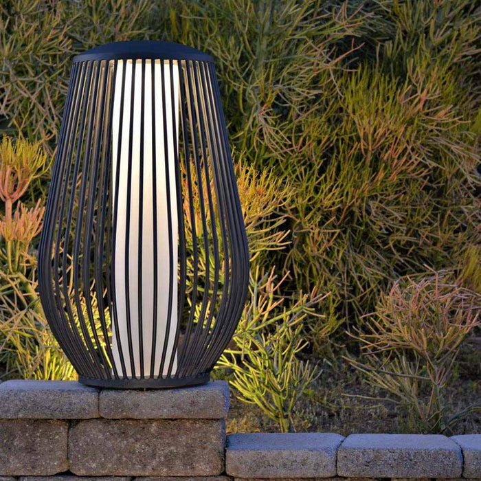 Mandaley Outdoor Solar LED Floor Lamp in Outside Area.