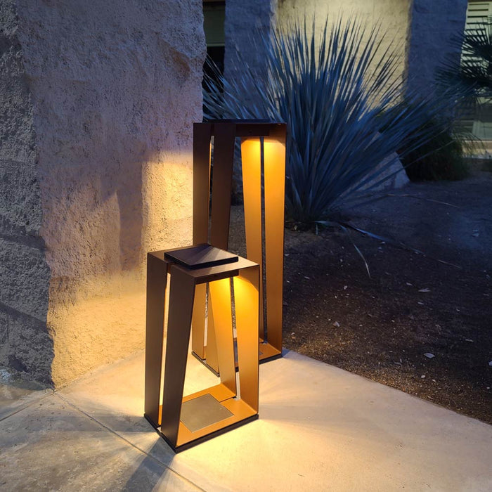 Skaal Outdoor Solar LED Lantern in Outside Area.