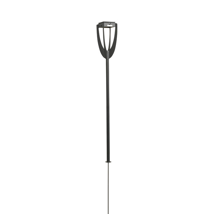 Tulip Outdoor Solar LED Torch Light in Space Grey.