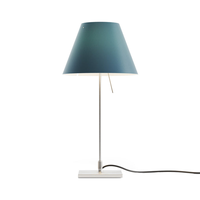Costanzina Table Lamp in Alu/Petroleum Blue.