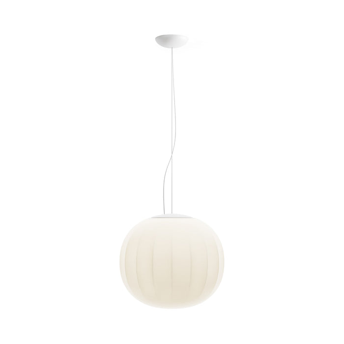 Lita Pendant Light in White Painted Aluminium (Large).