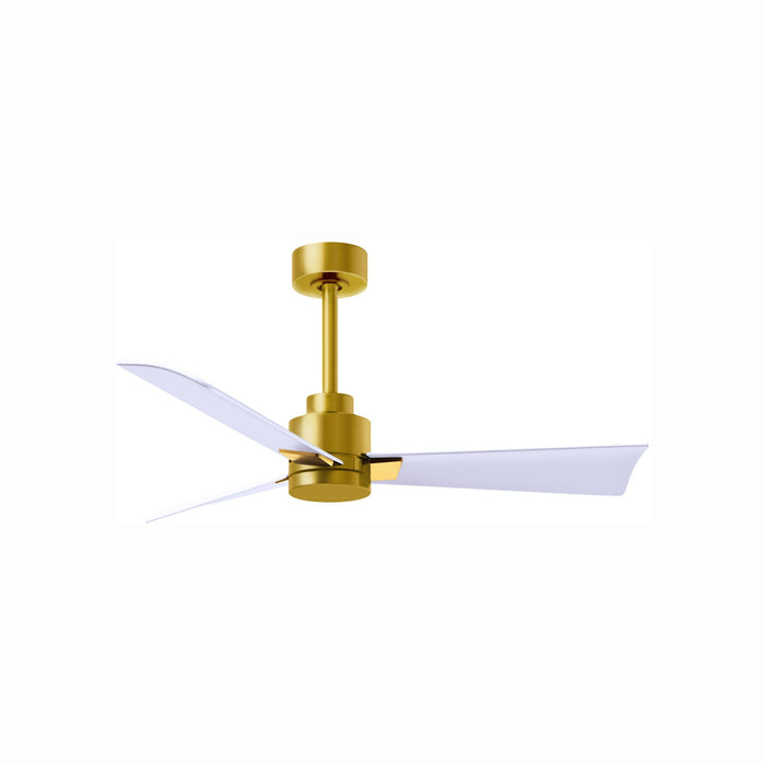 Alessandra Indoor / Outdoor Ceiling Fan in Brushed Brass/Matte White (42-Inch).
