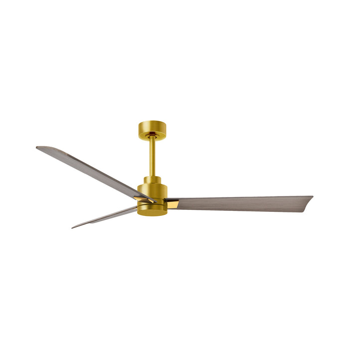 Alessandra Indoor / Outdoor Ceiling Fan in Brushed Brass/Gray Ash (56-Inch).