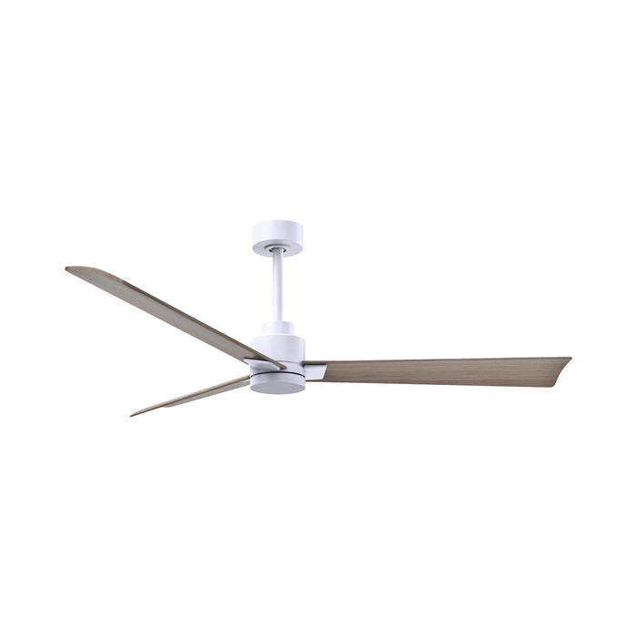 Alessandra Indoor / Outdoor Ceiling Fan in Matte White/Gray Ash (56-Inch).
