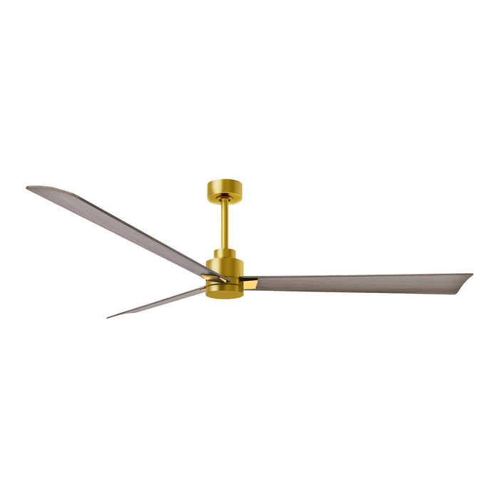 Alessandra Indoor / Outdoor Ceiling Fan in Brushed Brass/Gray Ash (72-Inch).