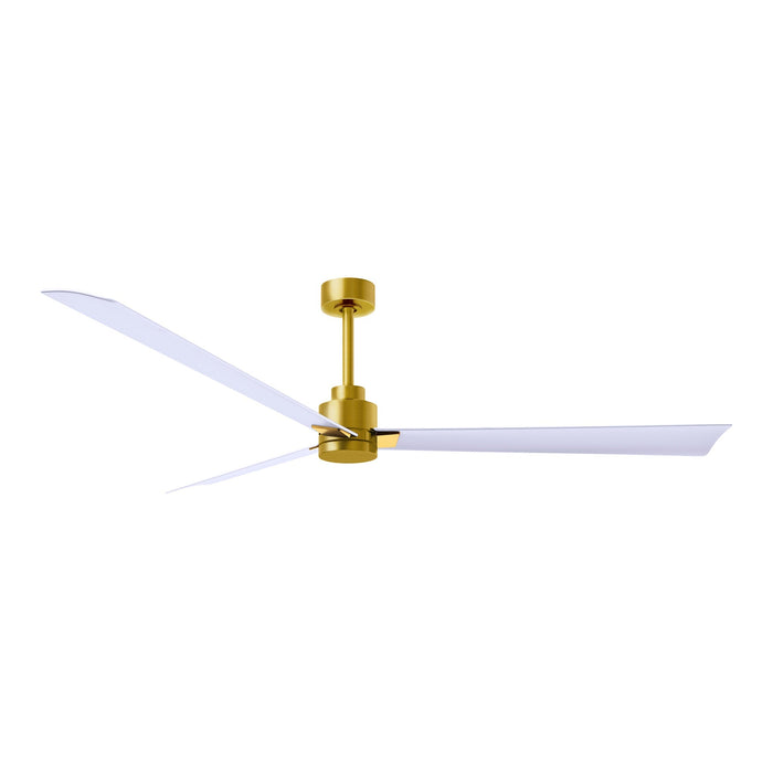 Alessandra Indoor / Outdoor Ceiling Fan in Brushed Brass/Matte White (72-Inch).