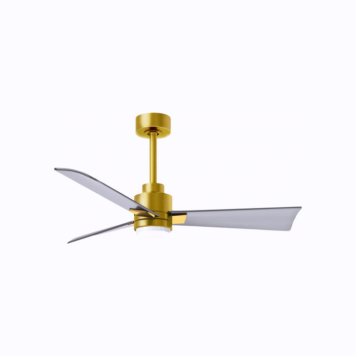 Alessandra Indoor / Outdoor LED Ceiling Fan in Brushed Brass/Brushed Nickel (42-Inch).