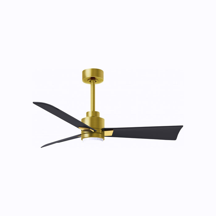 Alessandra Indoor / Outdoor LED Ceiling Fan in Brushed Brass/Matte Black (42-Inch).
