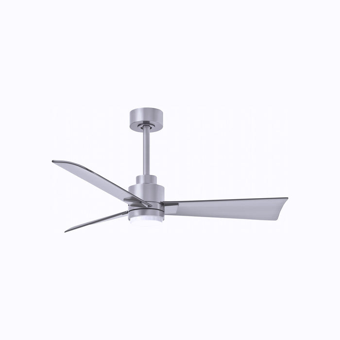 Alessandra Indoor / Outdoor LED Ceiling Fan in Brushed Nickel/Brushed Nickel (42-Inch).
