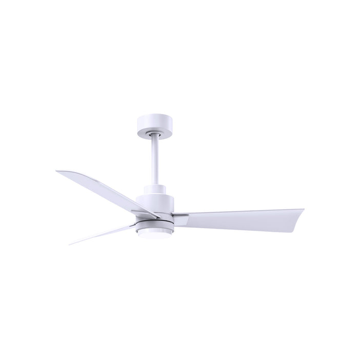 Alessandra Indoor / Outdoor LED Ceiling Fan in Matte White/Matte White (42-Inch).