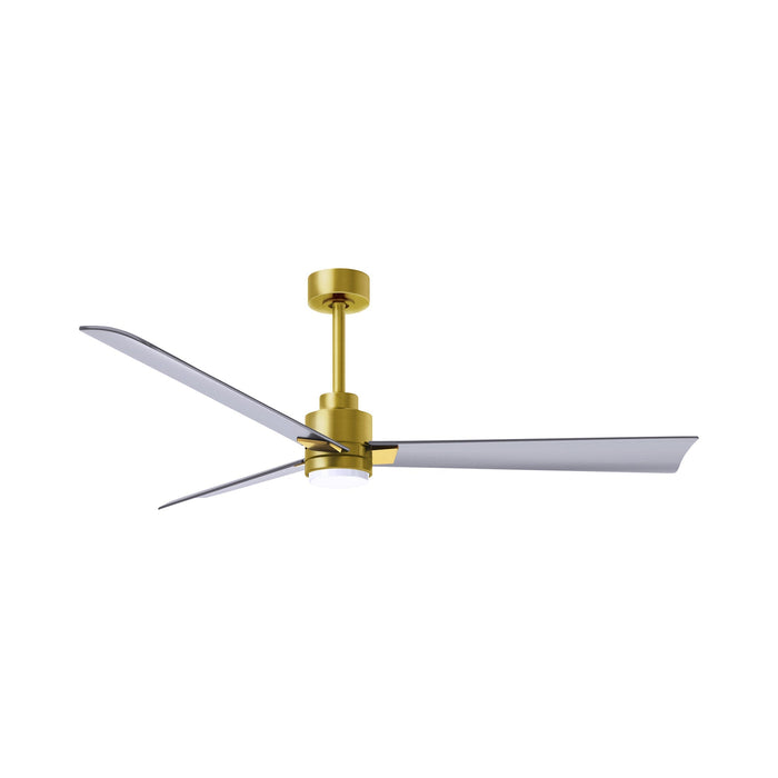 Alessandra Indoor / Outdoor LED Ceiling Fan in Brushed Brass/Brushed Nickel (56-Inch).