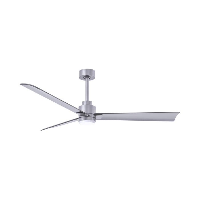 Alessandra Indoor / Outdoor LED Ceiling Fan in Brushed Nickel/Brushed Nickel (56-Inch).