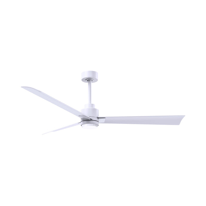 Alessandra Indoor / Outdoor LED Ceiling Fan in Matte White/Matte White (56-Inch).